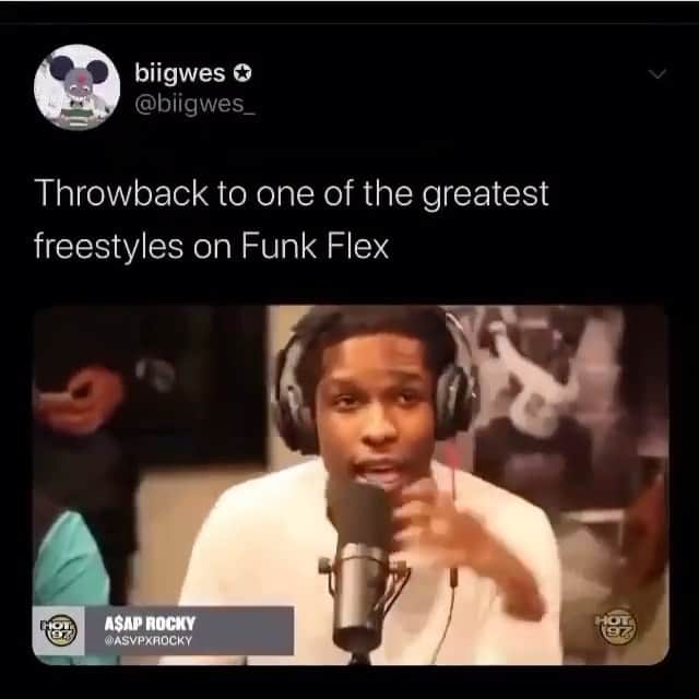 ファンクマスター・フレックスのインスタグラム：「Rocky killing them bars! Who should I have up next for a freestyle?」