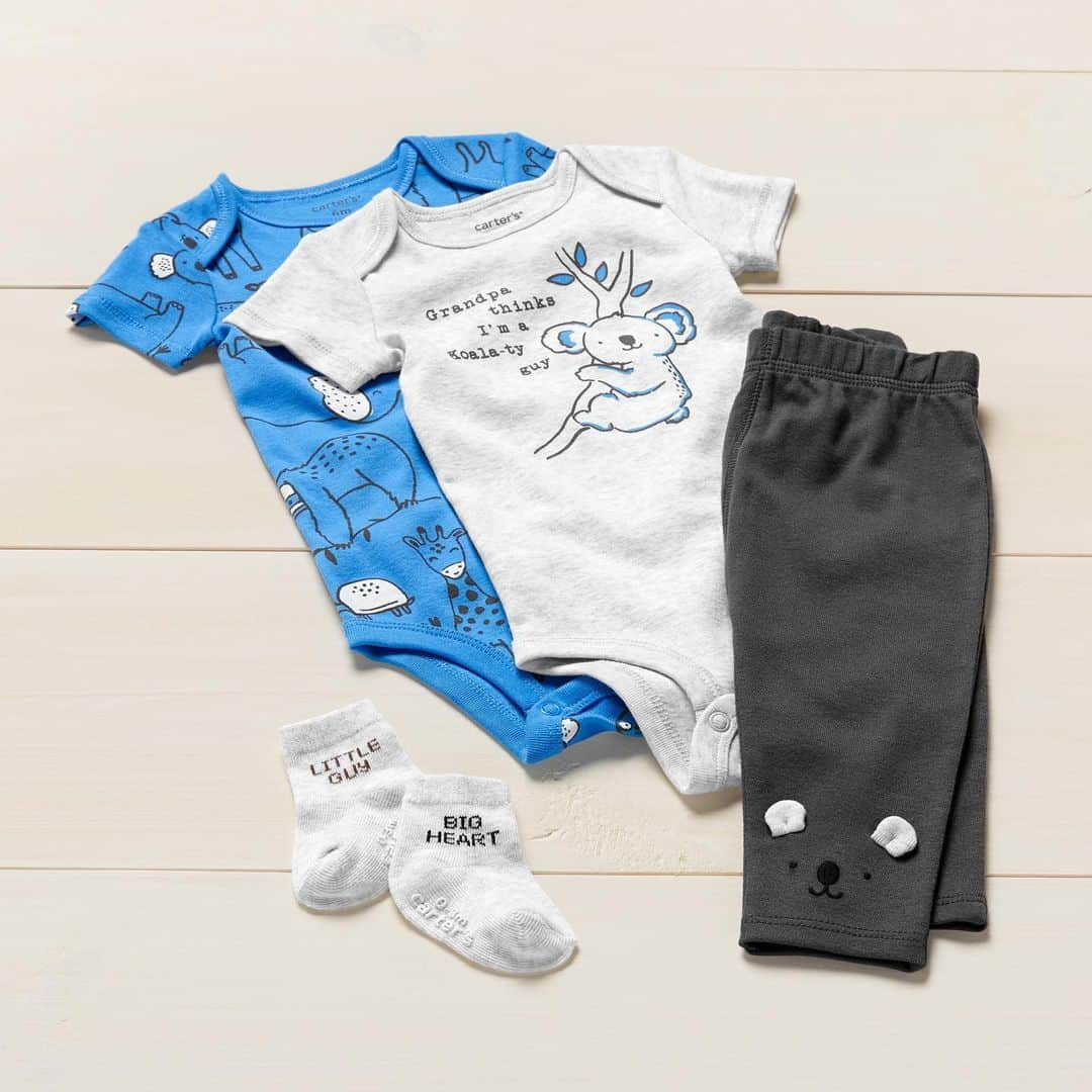 カーターズさんのインスタグラム写真 - (カーターズInstagram)「Koala-ty little baby basics for your little guy! 🐨💙✨ #babyootd #koalas #lovecarters」7月14日 9時26分 - carters