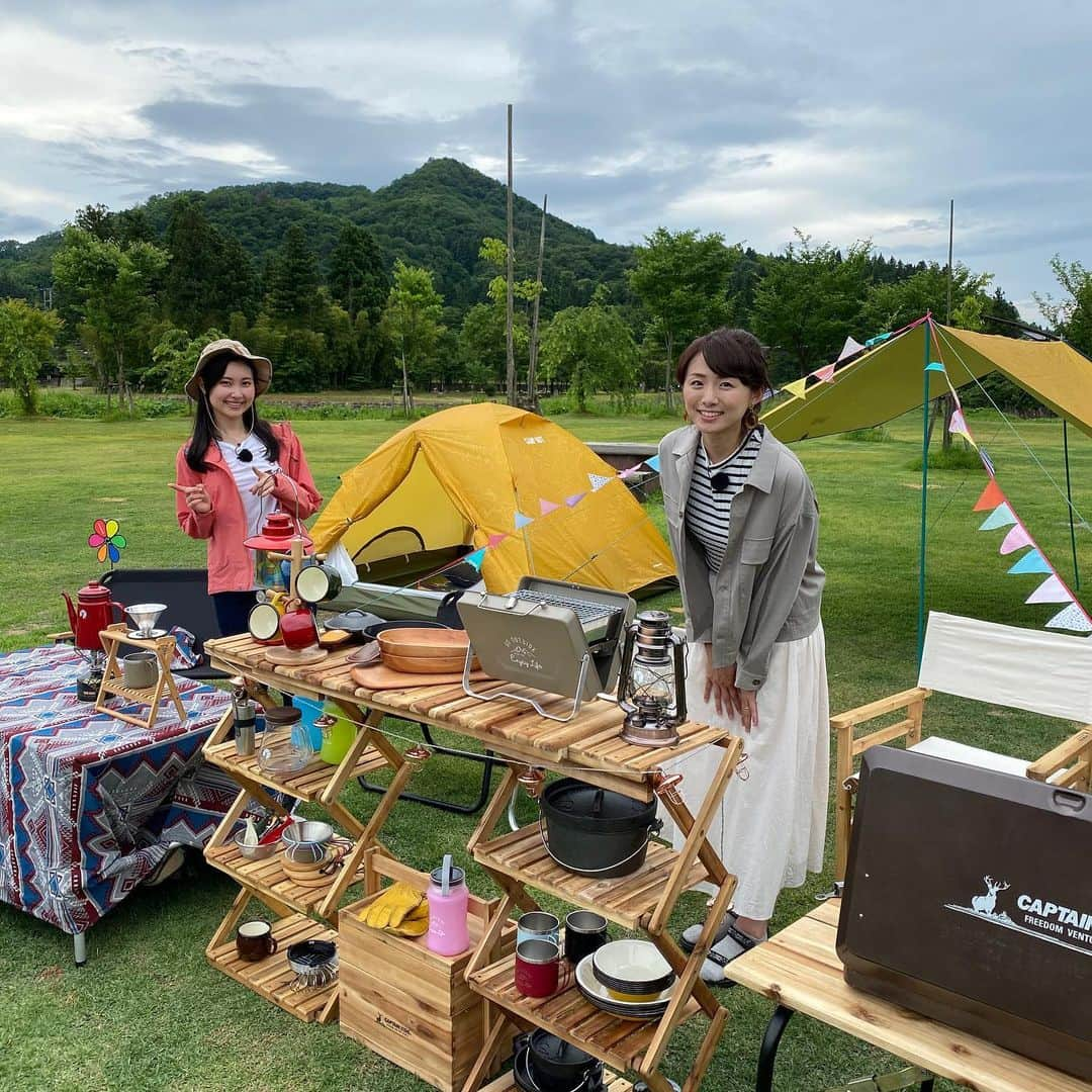 今井美穂さんのインスタグラム写真 - (今井美穂Instagram)「番組収録で披露した﻿ 私presentsのキャンプ飯😍﻿ ﻿ なかなか良い感じになりました〜💕✨﻿ ﻿ 全貌は今夜の新潟ジョシ部を﻿ ご覧頂けると嬉しいです😁﻿ ﻿ ﻿ #ブログ更新しました﻿ #インスタトップのリンクから﻿ #BSN新潟放送﻿ #新潟ジョシ部﻿ #今夜放送﻿ #キャンプ女子﻿ #キャプテンスタッグ﻿ #八木ヶ鼻オートキャンプ場﻿ #キャンプ飯」7月14日 21時54分 - imaimiho1209