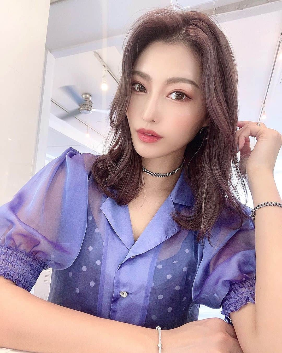 MIKAさんのインスタグラム写真 - (MIKAInstagram)「Purple weather☔️🥳 . . 髪の毛もお洋服もパープル💜💜 @takahamart_brows #高濱アート アイラインアートメイクしてもらったからNOマツエクなう👀 久々にまつげナチュラルで新鮮っ💫 . . #tuesday #rainyseason #tokyo #purple #fashion #haircolor #cyberjapan #サイバージャパン」7月14日 14時48分 - cjd_mika