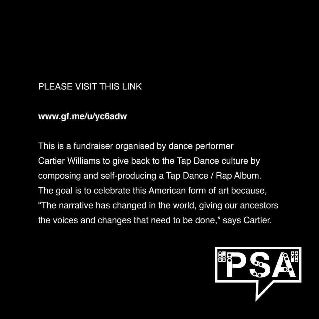 OFF-WHITE C/O VIRGIL ABLOHさんのインスタグラム写真 - (OFF-WHITE C/O VIRGIL ABLOHInstagram)「[community service] Cartier Williams is the tap dancer & choreographer who performed at the fw20 men’s runway show titled “Tornado Warning”. He is currently raising funds to finance the composition of a self-produced Tap Dance/Rap album.  “Tap Dancing is an American art form and it deserves to be played in your headphones like your favorite rapper or pop star. The narrative has changed in the world, giving our ancestors the voices and changes that need to be done. Funds will be used for studio fees, album artwork, a new tap board, and lavaliere mics.” - announced Williams.   You can support his project via this link here or in his profile: www.gf.me/u/yc6adw」7月14日 19時04分 - off____white