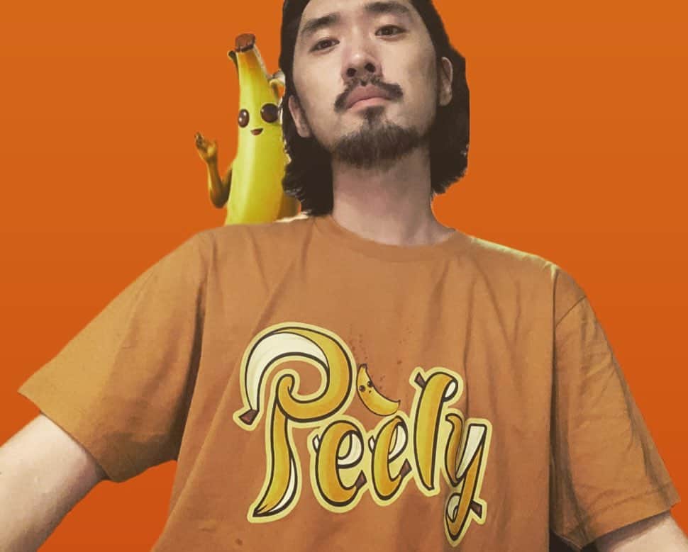 鈴鹿秋斗のインスタグラム：「念願の🍌シャツGET🤙🏻🧡🧡🧡 色味がよきです！！！！ 　　　　　　　　　　　　　　　　　　　　 #UNIQLO #Fortnite」