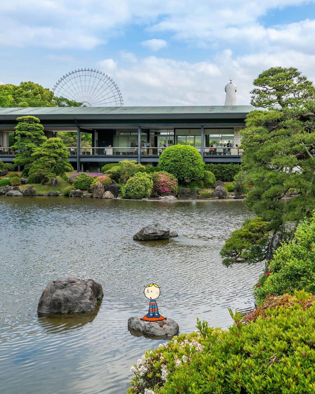 Osaka Bob（大阪観光局公式キャラクター）さんのインスタグラム写真 - (Osaka Bob（大阪観光局公式キャラクター）Instagram)「Expo '70 Commemorative Park has a Japanese garden too! It's a nice place to relax and take in the calm quiet♪   万博記念公園には日本庭園もあるよ！ 静かな庭園でゆっくりと過ごすひとときもいいかも♪  ————————————————————— #maido #withOsakaBob #OSAKA #osakatrip #japan #nihon #OsakaJapan #大坂 #오사카 #大阪 #Оsака #Осака #โอซาก้า  #大阪観光」7月14日 23時22分 - maido_osaka_bob