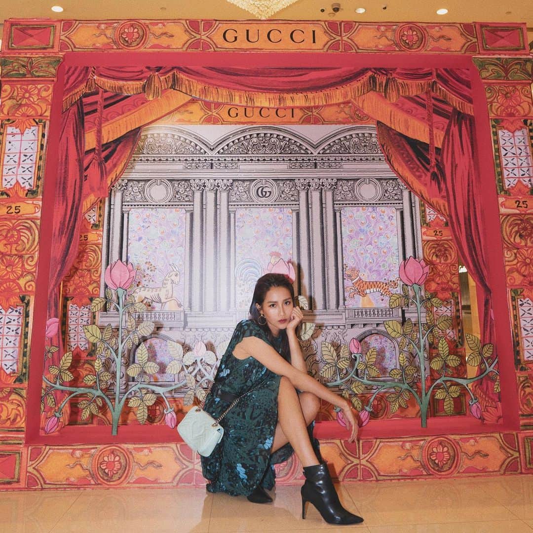 安柏兒のインスタグラム：「我 #Gucci 的時候  就是見了許多老朋友   @gucci」