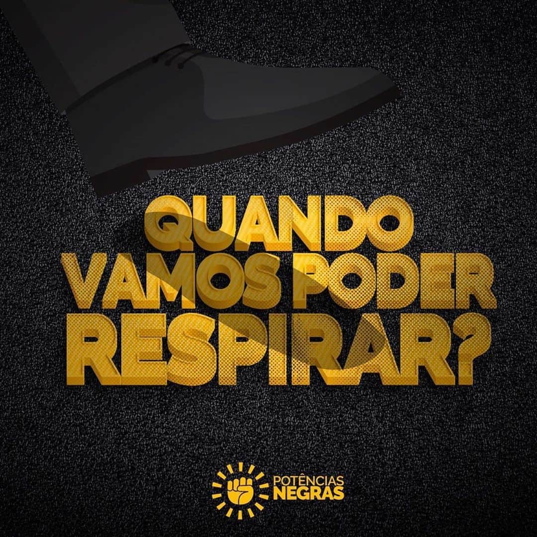 Preta Gilさんのインスタグラム写真 - (Preta GilInstagram)「Autoria: @potenciasnegras   Quantes de nós ainda vão deixar de respirar para o Estado parar de nos matar?  Mais um corpo preto foi impedido de respirar pelo Estado brasileiro e novamente através da brutalidade policial.  Uma mulher, desarmada e rendida teve o pescoço pisado por um policial militar.  Repetimos e espalhamos ao mundo: uma mulher, desarmada e rendida teve o pescoço pisado por um policial militar.   Essa violência aconteceu no dia 30 de maio, apenas 5 dias após a morte de George Floyd, porém o caso que aconteceu no nosso quintal só foi ganhar repercussão na imprensa no último fim de semana, quando as autoridades finalmente tomaram a decisão de afastar o policial militar para investigar o caso. E, ainda assim, muitos seguem em silêncio! Aqui no Brasil parece não importar o sufocamento que não vem de um país estrangeiro. E com isso o Estado segue escolhendo quem respira, quem morre ou quem vive. Isso se chama NECROPOLÍTICA.   Mesmo com manifestações por "vidas negras importam", "não à violência policial" e pedidos de mudanças nos treinamentos policiais, o número de crimes contra pessoas pretas aumenta vertiginosamente. Quantas negras e negros ainda serão humilhados, torturados e/ou mortos?  A brutalidade desse ato repetitivo mostra que o racismo não nos dá trégua! Isso acontece com tanta frequência que já se torna naturalizado. Mas não podemos mais silenciar esse grito no fundo da garganta. Por isso perguntamos:  QUANTOS DE NÓS AINDA VÃO DEIXAR DE RESPIRAR PARA O ESTADO PARAR DE NOS MATAR?   #potenciasnegras #vidasnegrasimportam #queremosrespirar #combateaoracismo #MulheresNegras #Antirracismo #nãovãonoscalar #Estadogenocida #Racismonaodatregua #paremdenosmatar #dororidade #eumelevanto #blacklivesmatter #SeuSilencioéRacismo . . . Arte: @rolmagalhaes」7月14日 23時27分 - pretagil