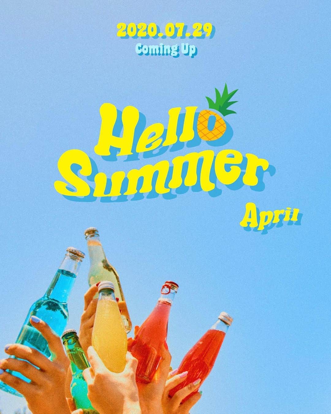 Aprilさんのインスタグラム写真 - (AprilInstagram)「. 에이프릴(APRIL) Summer Special Album ‘Hello Summer’ . COMING UP POSTER : "Hello Summer" . #APRIL #에이프릴 #윤채경 #김채원 #이나은 #양예나 #레이첼 #이진솔 #200729_HelloSummer👋☀」7月15日 0時00分 - official.april