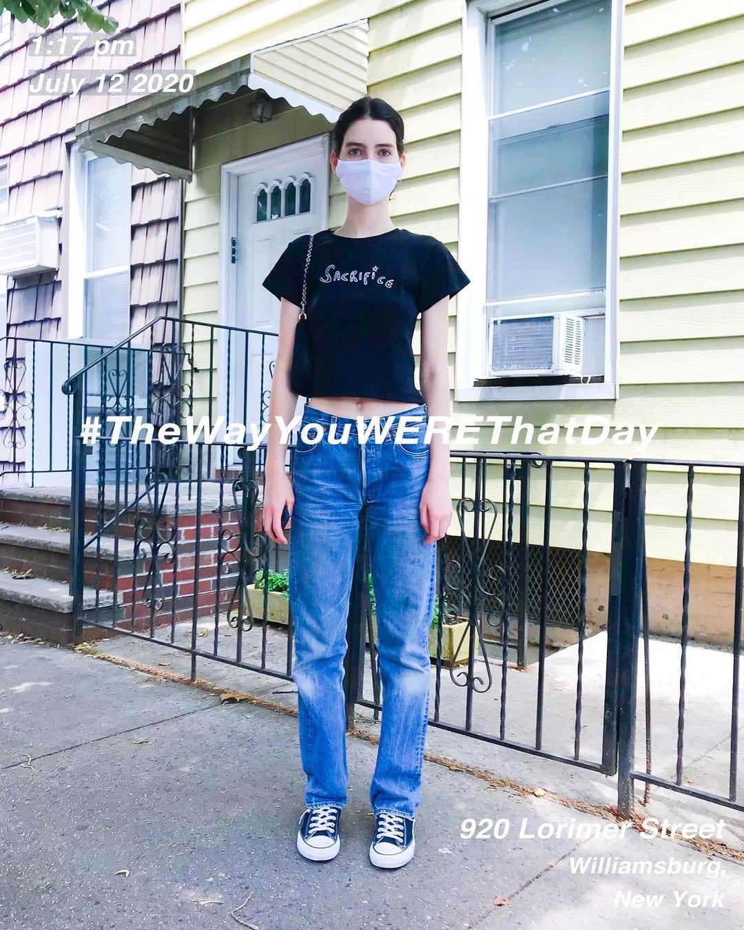 筒井心一のインスタグラム：「@meadowwalker on 920 #LorimerStreet at 1:17 pm, July 12 2020, #NewYork ﻿ #OutfitOfTheDay = #TheWayYouWEREThatDay  #TWYWTD #ShinichiTsutsui」