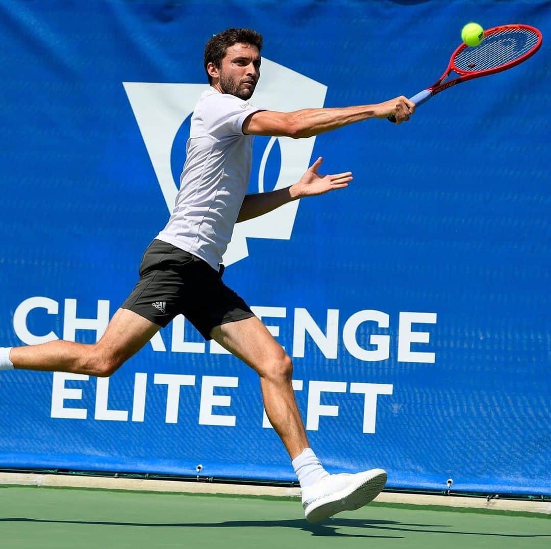 ジル・シモンのインスタグラム：「Retour gagnant à Nice ! #ChallengeEliteFFT #Nice #GillesSimon  📸 @fftennis」
