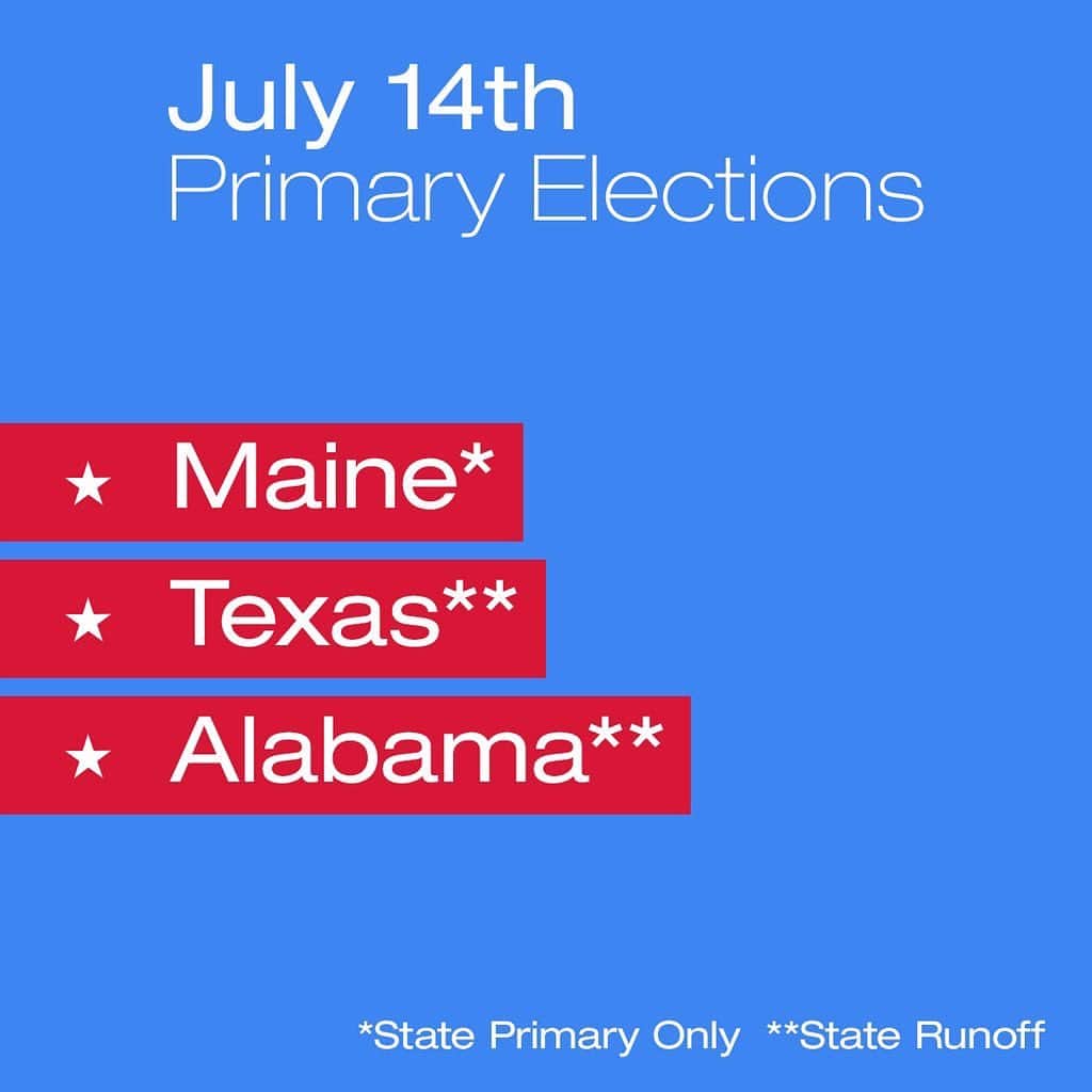 エレン・デジェネレスさんのインスタグラム写真 - (エレン・デジェネレスInstagram)「Come on, Maine, Texas and Alabama! Go vote!」7月15日 1時51分 - ellendegeneres