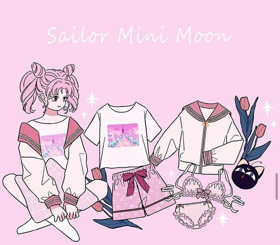 Sailor Moonさんのインスタグラム写真 - (Sailor MoonInstagram)「✨🌙 Super adorable Sailor Moon & Mini Moon room wear by @15nachi! I want the outfits!! 🌙✨  #sailormoon #セーラームーン #sailormoonart #fanart #art #fashion」7月15日 1時46分 - sailormoon_sc