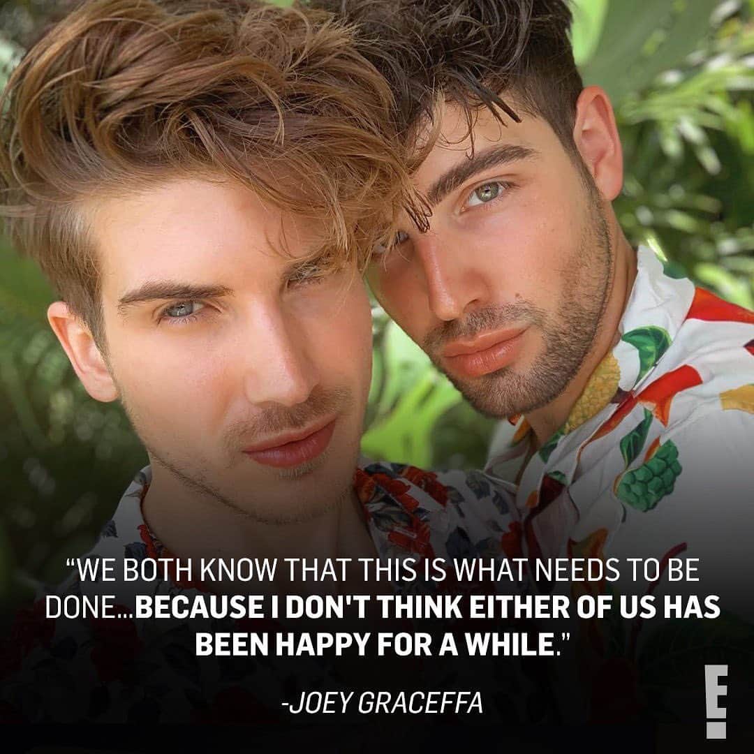E! Onlineさんのインスタグラム写真 - (E! OnlineInstagram)「YouTube stars Joey Graceffa & Daniel Preda have officially called it quits after 6 years of dating. Why they said this has been "building up over the past couple of years" is at the link in our bio. (📷: Instagram)」7月15日 1時50分 - enews
