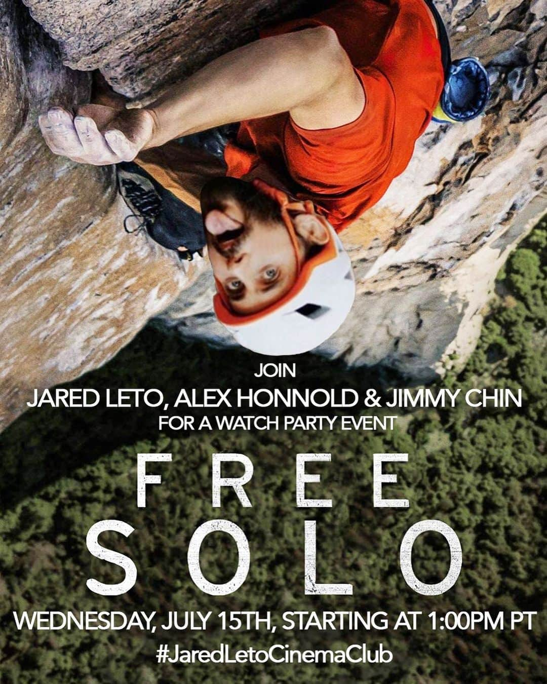 ジャレッド・レトさんのインスタグラム写真 - (ジャレッド・レトInstagram)「Join us for the next #JaredLetoCinemaClub tomorrow with a viewing party of @freesolofilm for the 3 year anniversary of @alexhonnold’s free solo of El Cap.  Tweetalong & Instagram Live post show with @alexhonnold & @jimmychin 🧗🏻‍♂️  Press play @ 1PM PT: @hulu & @disneyplus」7月15日 3時56分 - jaredleto