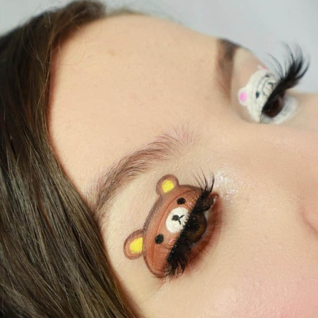 Rilakkuma US（リラックマ）さんのインスタグラム写真 - (Rilakkuma US（リラックマ）Instagram)「@bysoluna created this adorable makeup look featuring Rilakkuma and Korilakkuma! Tag a friend who should try this out, too! . . . . #rilakkumaus #Rilakkuma #sanx #kawaii #makeup #eyeshadow #サンエックス #リラックマ」7月15日 4時49分 - rilakkumaus