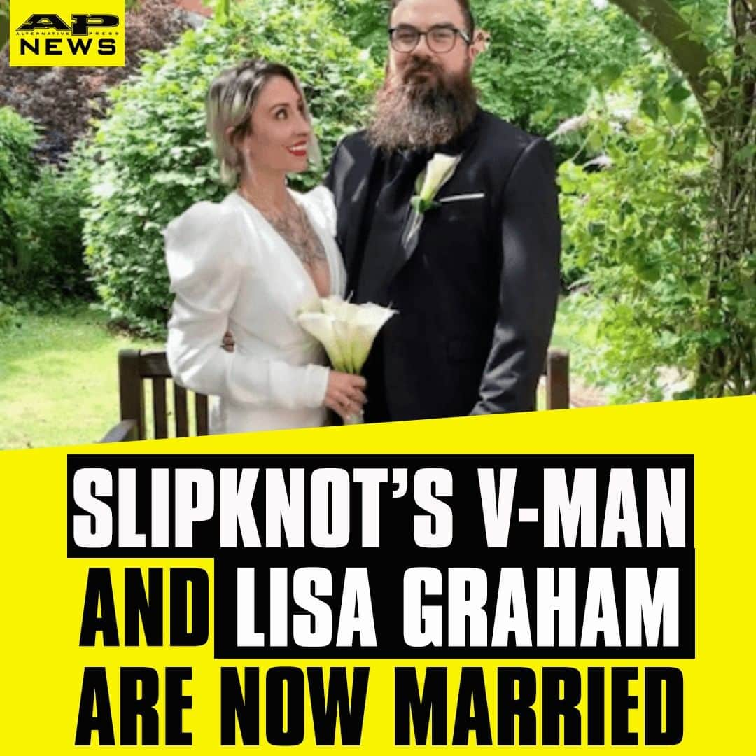 Alternative Pressさんのインスタグラム写真 - (Alternative PressInstagram)「A massive congratulations to @slipknot bassist @vmanshreds and @lisagraham138 on their marriage ⁠ LINK IN BIO⁠ .⁠ .⁠ .⁠ #slipknot #alessandroventurella #vman #lisagraham #alternativepress #altpress」7月15日 5時01分 - altpress