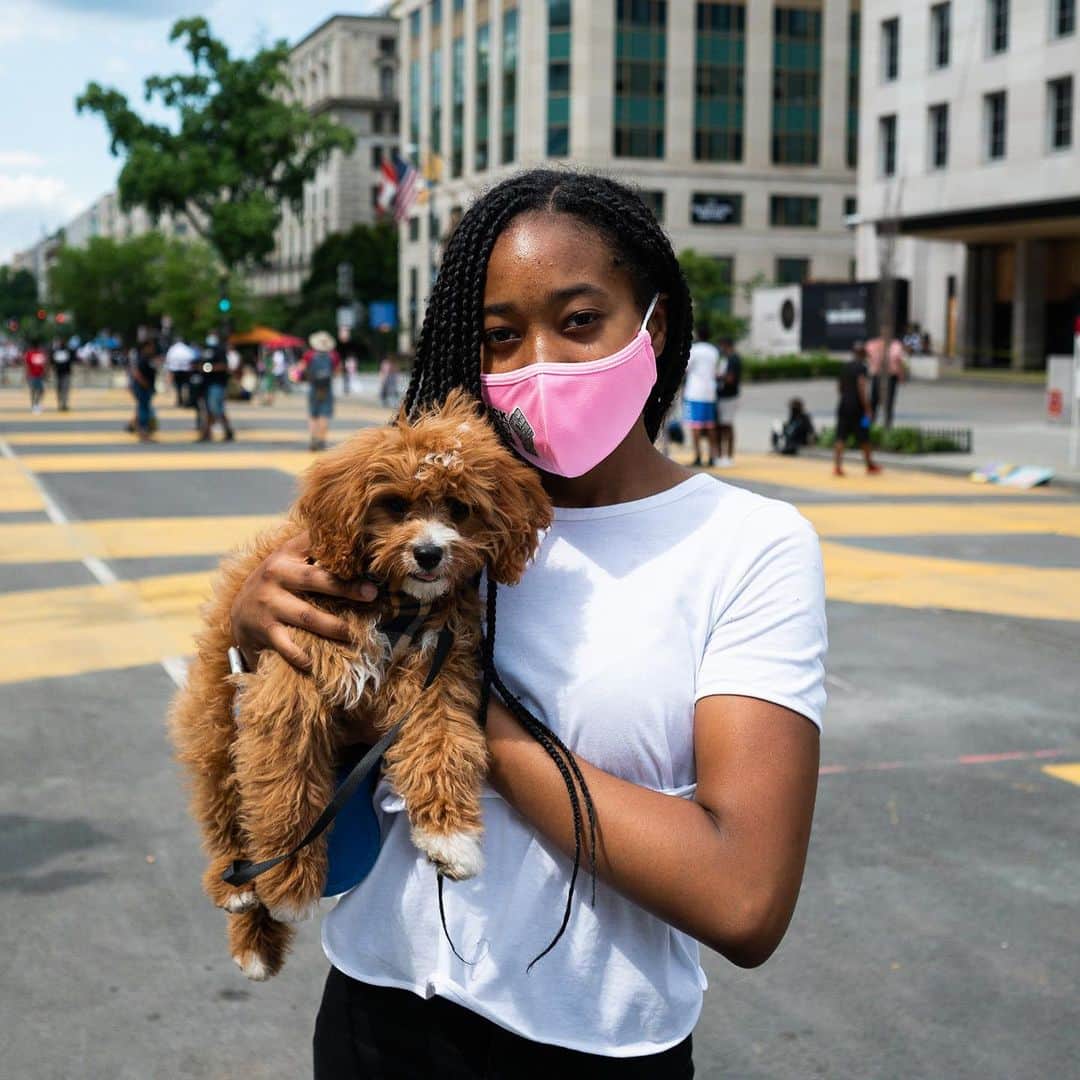 The Dogistさんのインスタグラム写真 - (The DogistInstagram)「Diesel, Cavapoo (3 m/o), Black Lives Matter Plaza NW, Washington, DC • “He’s like a baby – loves to be held and coddled.”」7月15日 5時13分 - thedogist