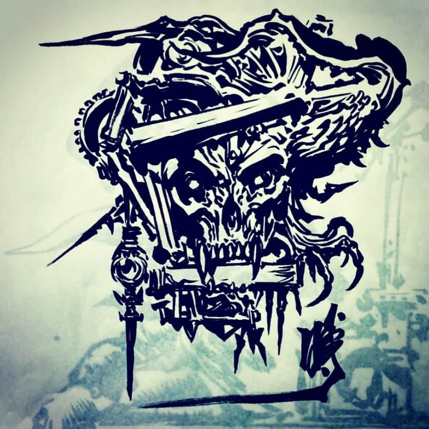 のインスタグラム：「時   #dragon #monster #dotart  #japan  #Asia  #doddle  #sketch #woman #fairy #creature #p encil #draw  #drawing #instagood #draw #art  #illust  #illustration #garo #keitaamemiya」