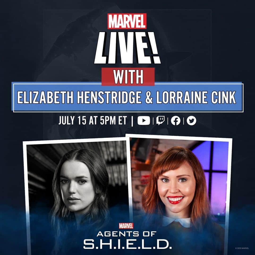 Marvel Entertainmentさんのインスタグラム写真 - (Marvel EntertainmentInstagram)「Elizabeth Henstridge from "Marvel's #AgentsofSHIELD" will join us TOMORROW at 5PM ET in a special conversation where she'll be taking your questions and sharing some BIG news! ✨ Tune in to our YouTube, Twitch, Facebook, or Twitter. #MarvelAtHome」7月15日 6時00分 - marvel