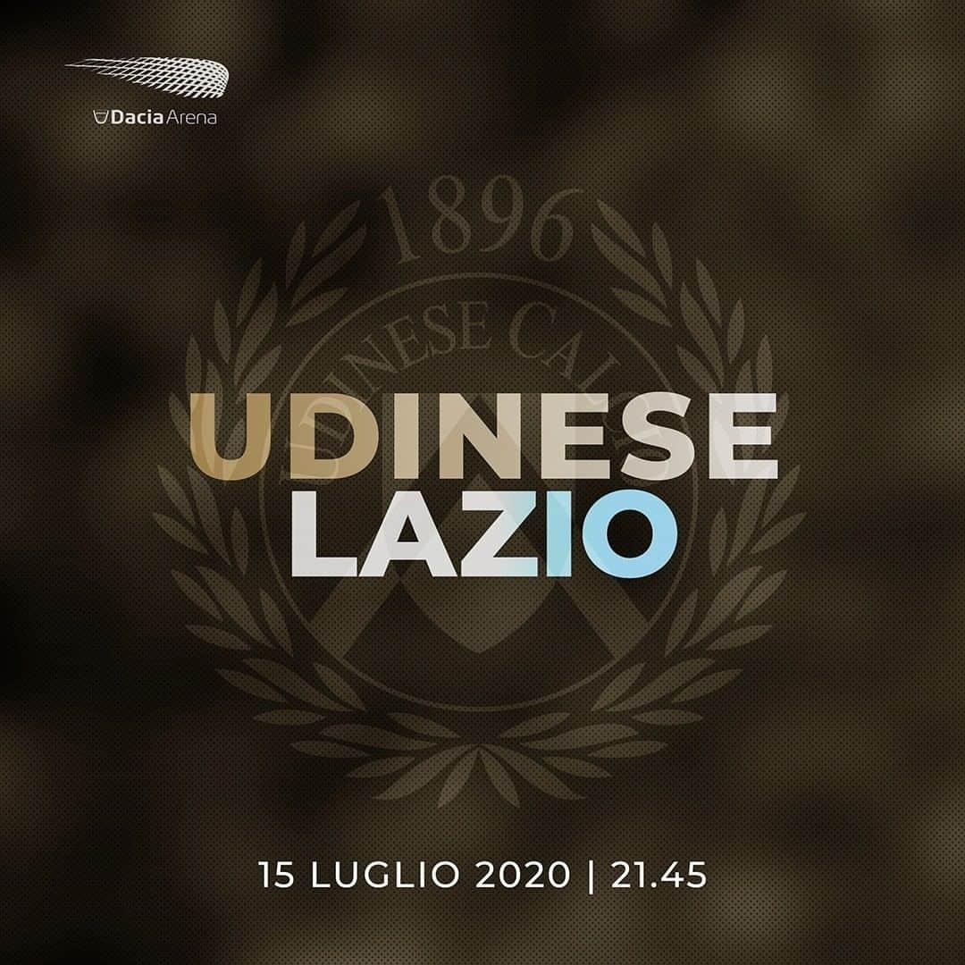 ウディネーゼ・カルチョさんのインスタグラム写真 - (ウディネーゼ・カルチョInstagram)「🆚 @official_sslazio  🏟 Dacia Arena ⏰ 21:45 💻 Live match completo su Twitter Udinese_1896 #UdineseLazio #ForzaUdinese #AlèUdin #Matchday」7月15日 17時25分 - udinesecalcio