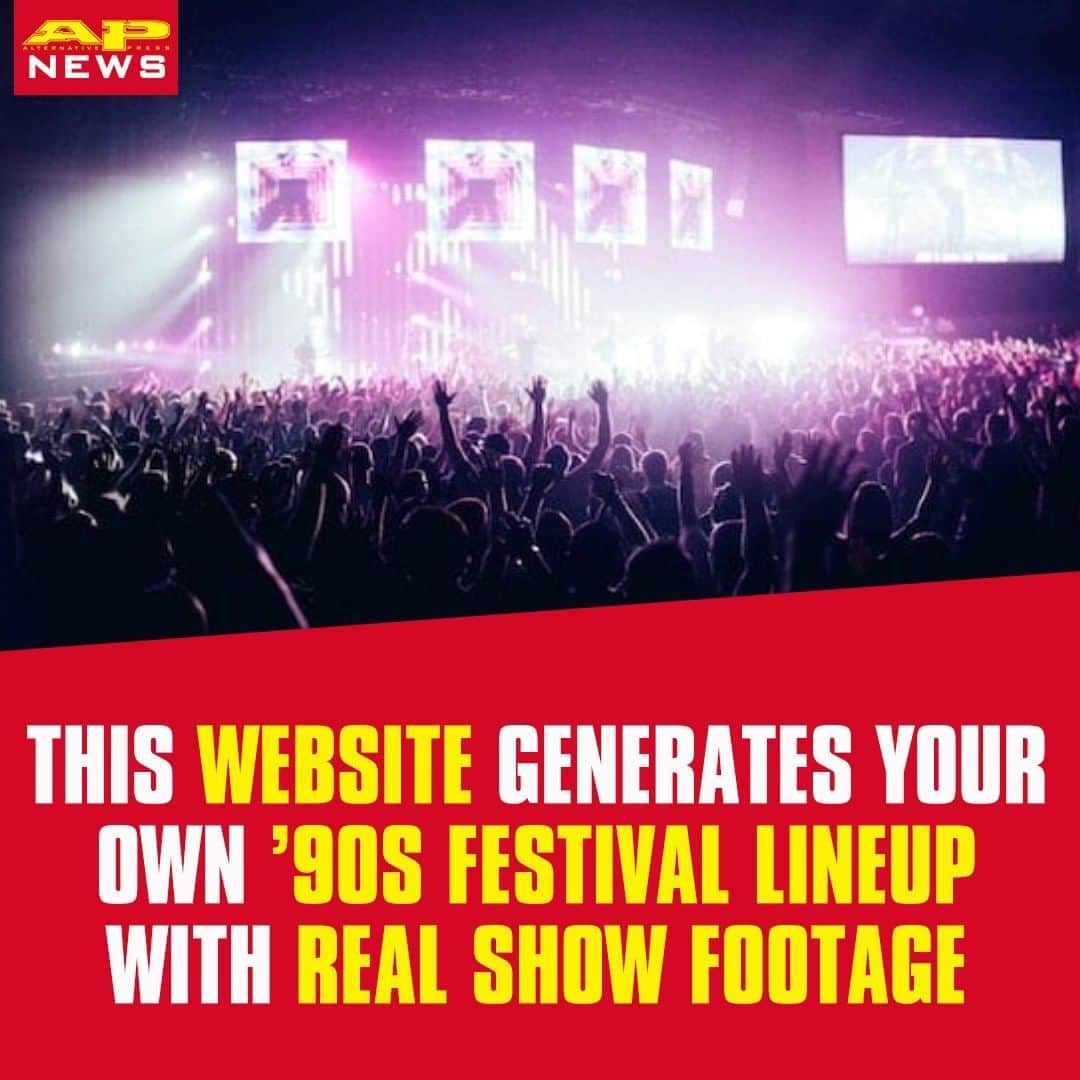 Alternative Pressさんのインスタグラム写真 - (Alternative PressInstagram)「This website generates your own ’90s festival lineup of bands including @deftones, @foofighters, @weezer and more ⁠ LINK iN BIO⁠ .⁠ .⁠ .⁠ #deftones #foofighters #weezer #90smusic #musicfestival #festivallineup #festivalgenerator #alternativepress #altpress」7月15日 12時30分 - altpress