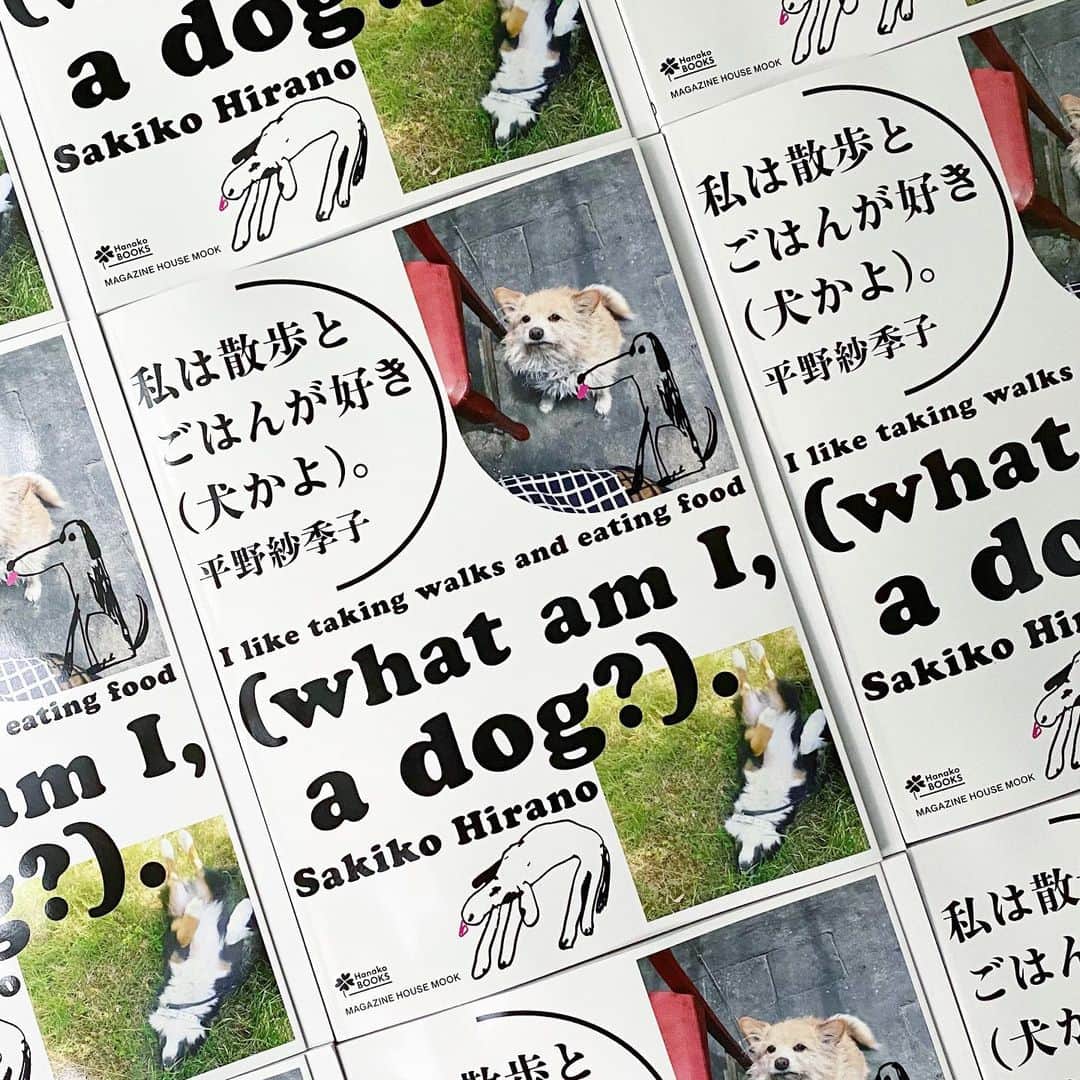 平野紗季子さんのインスタグラム写真 - (平野紗季子Instagram)「#犬かよ本「私は散歩とごはんが好き(犬かよ)。」7月15日本日発売です🐕🍦💐 ひたすら歩いて食べて撮って書いた街の記録たち。徒歩の速度でなければ見落としたはずの印象的なシーンを、ぎゅっと詰め込んだ130Pオールカラーです。全ページレイアウトの異なる服部一成さんのデザインがとても楽しい。遠くの旅に出れなくても、歩くという最も等身大で控えめな移動手段でこんなにも遠くまで行けること。自分をめいっぱい失えること。改めて丸ごと読み終えたら「人生ってすばらしい 同じ道だってなんか見つけよう」ってI WISHが流れてきてつんくさんってやっぱすごいなと思いました（脱線）。犬かよ本、書店、コンビニ、オンラインで是非出会っていただけたら嬉しいです、よろしくお願いします🐕💐🍦」7月15日 12時26分 - sakikohirano