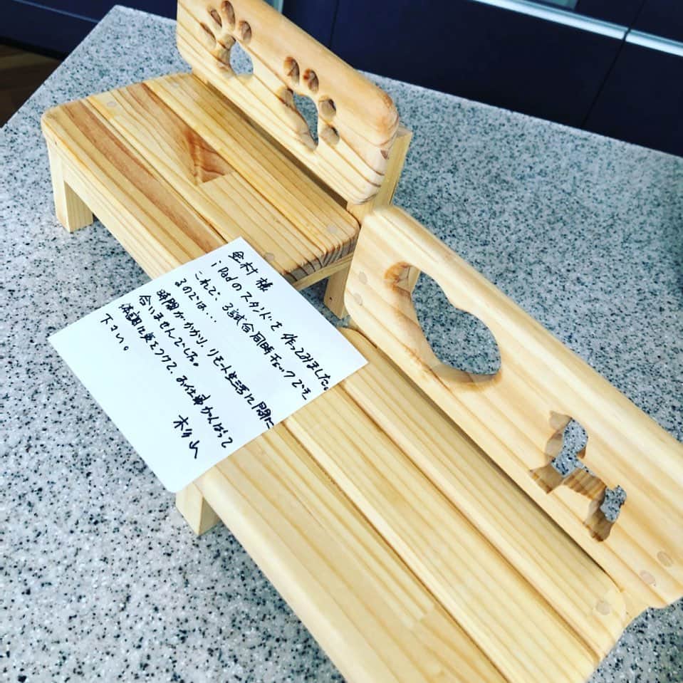 のインスタグラム：「手作りのアロン用の木工品！ 杉山さんいつも、いつも、有難うございます！感謝です🙇‍♂️🙇‍♂️🙇‍♂️」