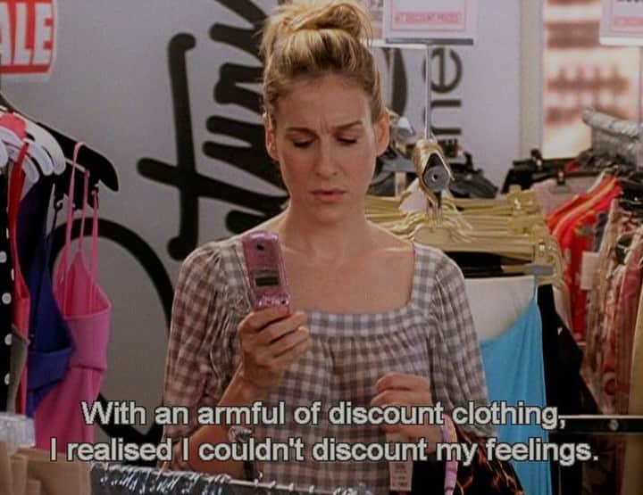 Nylon Magazineさんのインスタグラム写真 - (Nylon MagazineInstagram)「carrie bradshaw always coming through with the wisdom!!! plus, at the link in bio: more wisdom from 5 of our favorite secondhand shopping experts on how to make the most of your thrifting experience 💸」7月16日 1時14分 - nylonmag