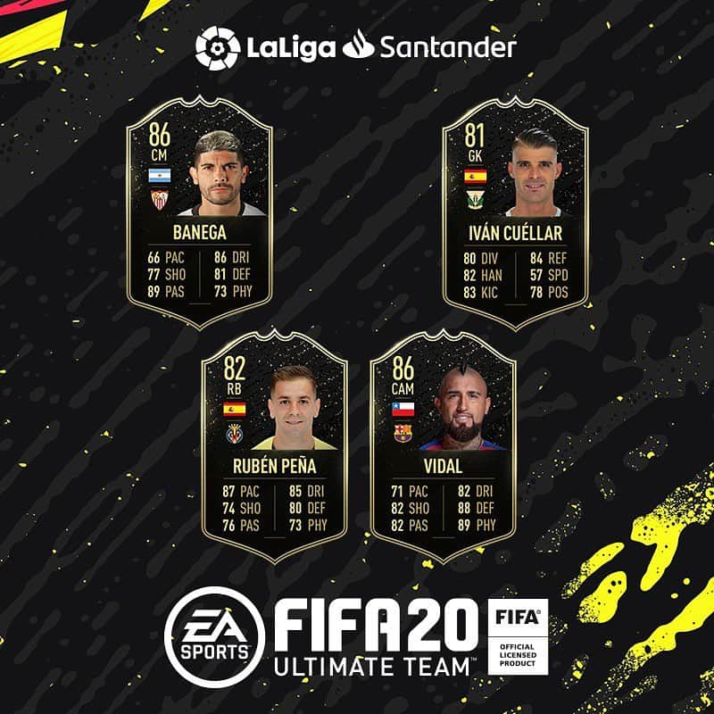 LFPさんのインスタグラム写真 - (LFPInstagram)「⚽️🌟 @ever19banega, @ivan_cuellar_1, @rpenha9 & @kingarturo23oficial are in the #TOTW! 🎮 • ⚽️🌟 ¡#Banega, #Cuéllar, #RubénPeña y #Vidal están en el #TOTW de @easportsfifa_es! 🎮 • #LaLiga #LaLigaSantander #FIFA20 #Football」7月16日 2時00分 - laliga