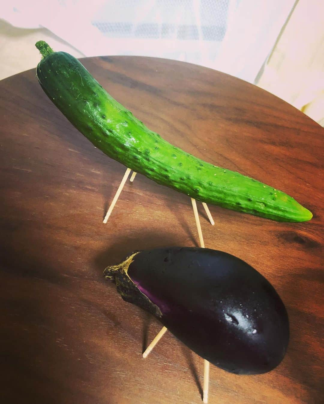 井上侑さんのインスタグラム写真 - (井上侑Instagram)「どうも、馬でございます。🥒 どうも、牛でございます。🍆 お盆でございます。  足が爪楊枝ゆえ 実家でよく目にしたものより、か弱そうでございますが、自分で作ると、不思議なほどに、とても愛くるしゅうございます。  #精霊馬 #精霊牛  #盆 #お盆 #japan #summer #ご先祖様 #おいちゃん #ふじちゃん🐕 いつもありがとうございます」7月15日 18時17分 - yuinouehappy