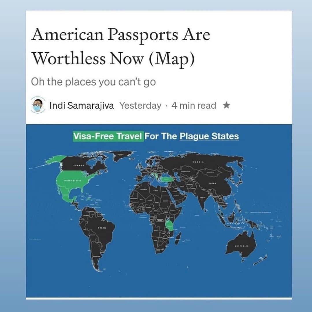レイ・アレンのインスタグラム：「I know this will be hard for some of you to wrap your brains around but this is where we stand as a country right now. This is what we have been reduced to. Some of you will get mad at me for posting this but not mad at how we got into this mess in the first place.  The truth can’t be distorted.  Some of you will even tell me to leave this country if I don’t like it but I’m not going anywhere because this is my country and I fight proudly for it by voting during elections and making sure our elected officials do their jobs, it’s clear they have let us down.  The sad reality is, even if I wanted to go somewhere now, I can’t, none of us can! Just look at how we stand in the world. It is a real shame what we have been reduced to. And this is the fault of all of us because we are no longer on the same page as a country. All we do is argue with each other and we let people run the country that divide us. I would love for the people that follow me from other countries to comment! Please tell us Americans how you all see us from your countries!  It’s time we get back on the same page people and stop letting people divide us. We need to get back to being THE UNITED States of America. Why can’t we just follow the rules so we can eradicate Covid-19. Wear your masks in public and social distance people! We know better, we need to do better! article by #indisamarajiva #vote #justinformation #plaguedstate #howdoyouseeamericarightnow」