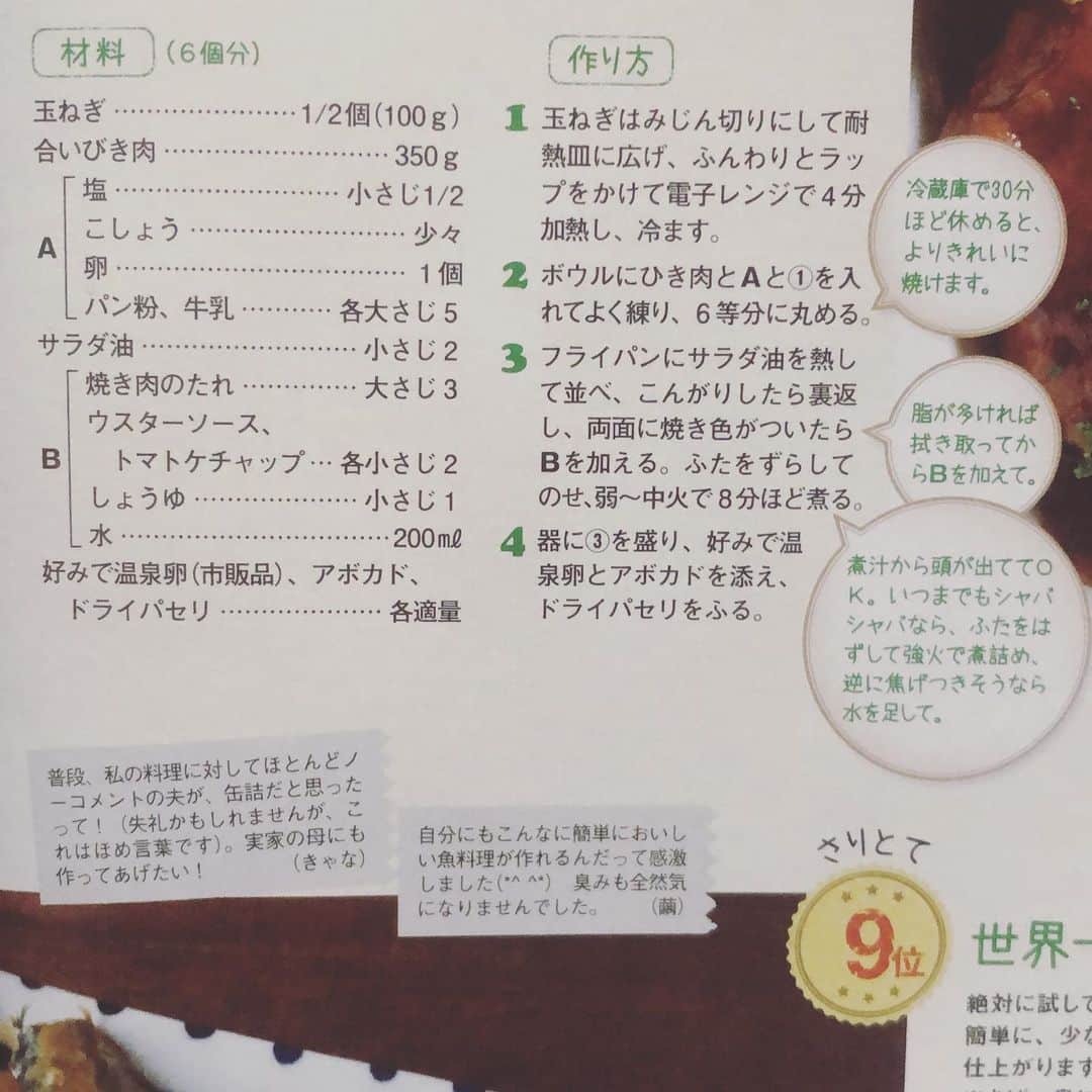 Arisa Nanaseさんのインスタグラム写真 - (Arisa NanaseInstagram)「焼肉のたれを使うハンバーグ、私はウスターソースの代わりにデミグラソースを使いましたが、めちゃくちゃ美味しかった😍 ・ ・ 食あたりが終わって、美味しい食べ物が食べれる幸せさ🍀✨😂 2枚目にレシピ、この本のやつあたりが多い！syunkonカフェごはん7 ・ ・ #ハンバーグ　#レシピ　#洋食　#カフェご飯風 #カフェご飯　#ミニトマト　#ハンバーグ作り #手料理　#簡単レシピ　#料理本」7月15日 19時31分 - arisa.nanase