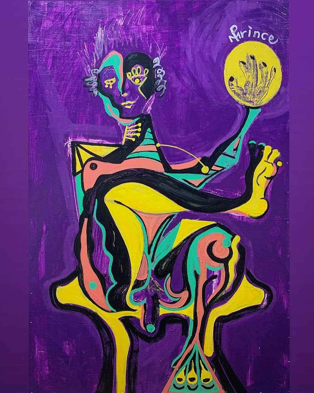 ヒョンミン さんのインスタグラム写真 - (ヒョンミン Instagram)「“Prince” 120 x 79.4cm Acrylic on wood panel, 2020」7月15日 20時59分 - woo.jaka