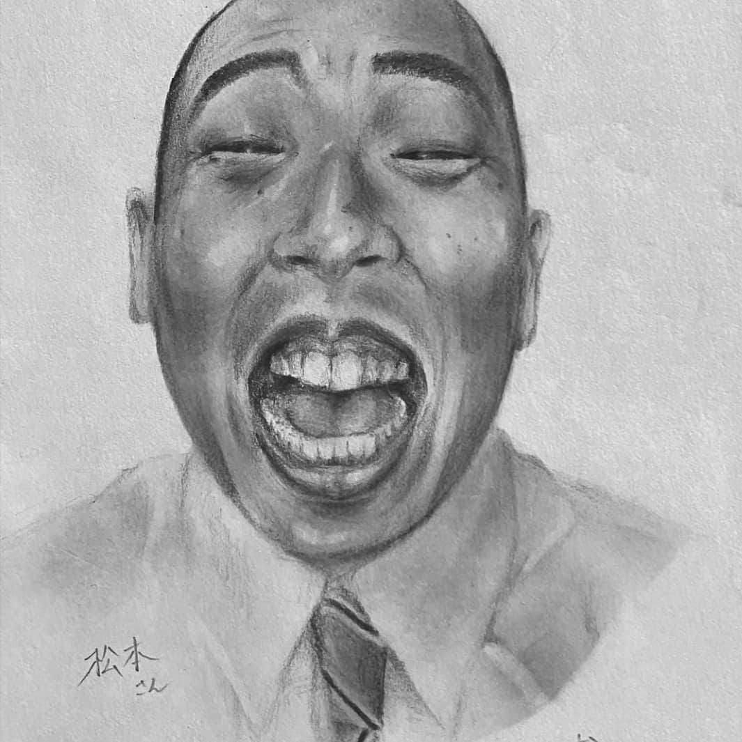 松本康太さんのインスタグラム写真 松本康太instagram 似顔絵イラスト書いていただきました リアルバージョン ありがとうございます 似顔絵 デッサン 鉛筆画 鉛筆 えんぴつ レギュラー松本 あるある探検隊 笑顔 7月15日 21時30分 Aruarutankentai