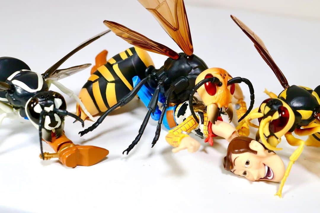 ぎわちん。さんのインスタグラム写真 - (ぎわちん。Instagram)「ゴジラvsスズメバチ #ゴジラ #godzilla #蜂 #bee #hornet  #wasp  #スズメバチ #オオスズメバチ #雀蜂 #ガシャポン #ガチャ #すずめばち #モスラ #バトラ #mothra」7月15日 21時53分 - giwa_chin