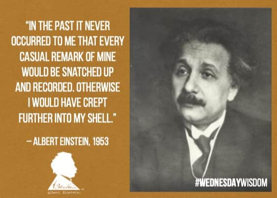 アルベルト・アインシュタインさんのインスタグラム写真 - (アルベルト・アインシュタインInstagram)「#WednesdayWisdom: "In the past it never occurred to me that every casual remark of mine would be snatched up and recorded. Otherwise I would have crept further into my shell.” – Albert Einstein, 1953」7月15日 22時23分 - alberteinstein