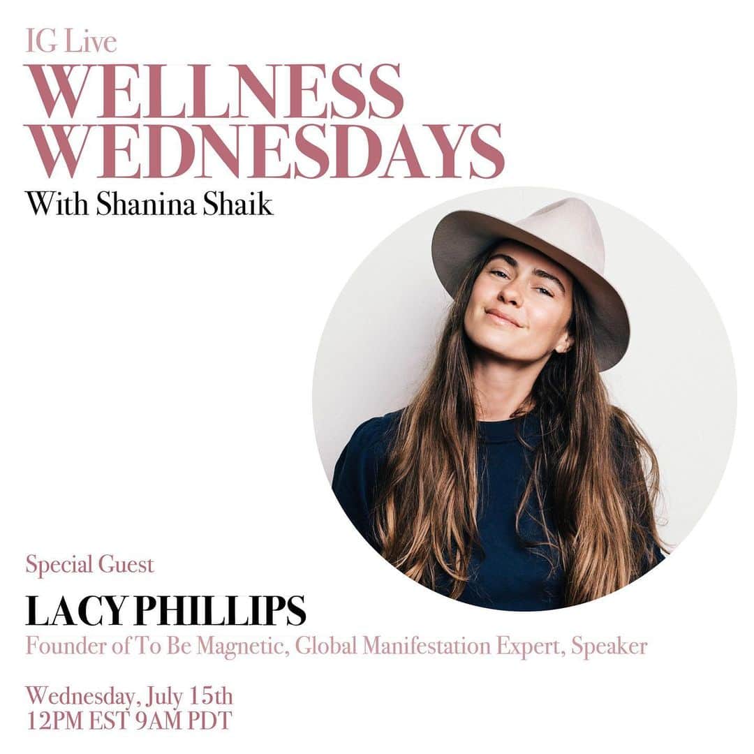 シャニーナ・シャイクのインスタグラム：「Super excited to chat to Lacy today! Even more excited to have all of you listen to her work and begin the process of becoming MAGNETIC. I’m a huge believer in Manifesting and found that Lacy’s work dives into a more specific science that leads to amazing results! If you want to lead a happier mind and future, this episode is for you. I’m going live soon... 12pm EST/ 9am PDT」