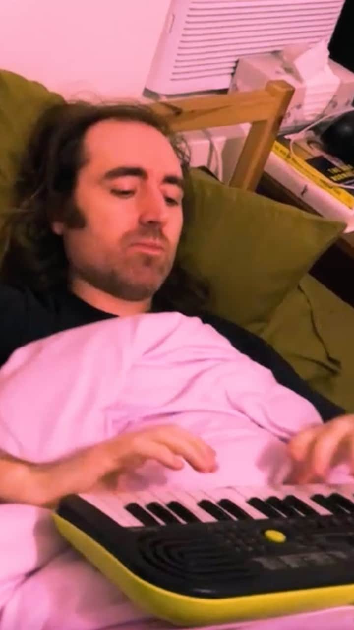 A Place to Bury Strangersのインスタグラム：「If you missed Oliver’s streaming performance for the launch of the Wonderverse @wondervillenyc you can watch it here.  Shot by @heatherlau_ren  #wonderverse #wondercille #aptbs #aplacetoburystrangers #knuckythecat #rockinbed #rockintheshower #rockinthelivingroom #rockonthecouch#lostfeeling #nevercomingback #andimup #alone #thismagicmoment #loureed」