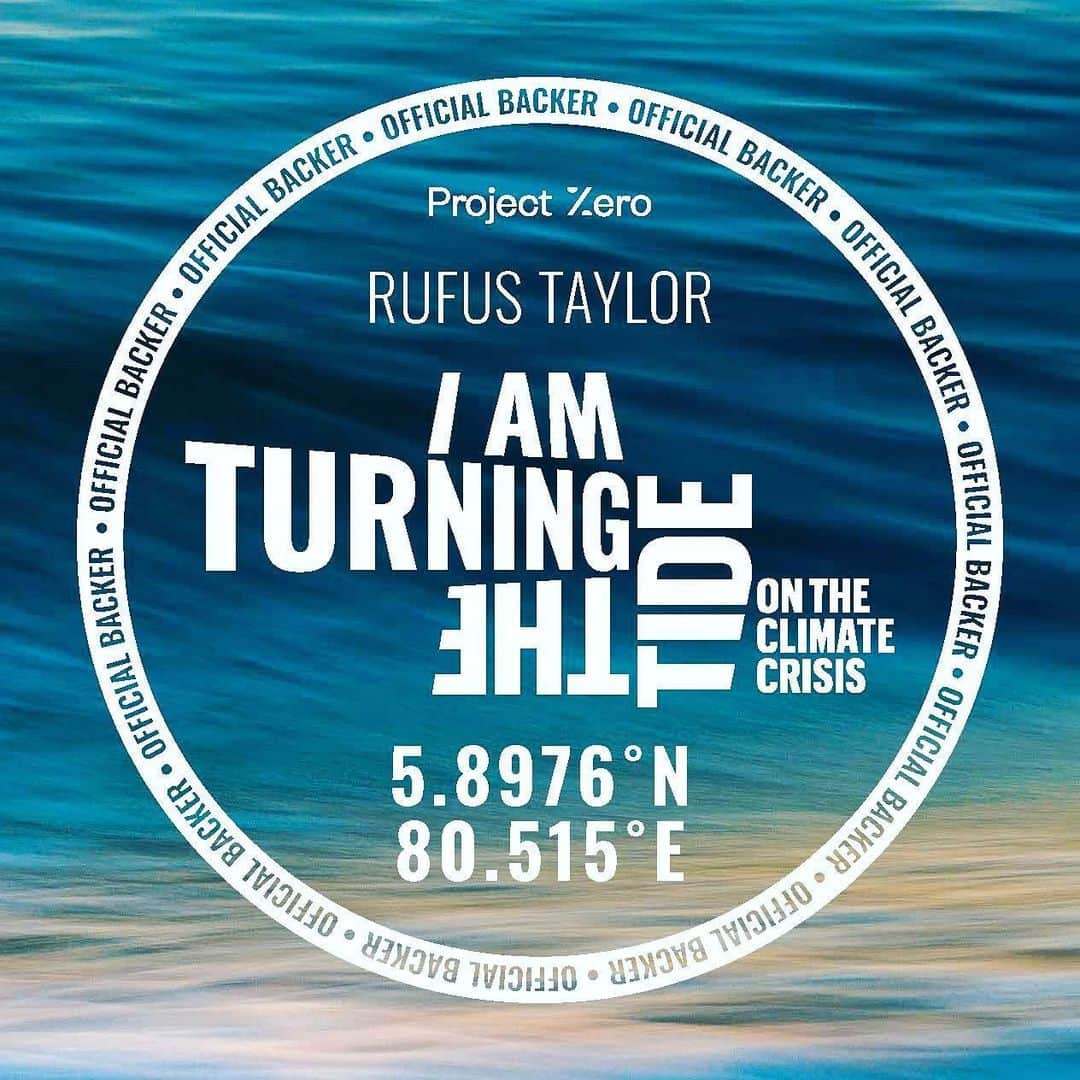 ルーファス・テイラーのインスタグラム：「I'm excited to be turning the tide on the climate crisis with my adoption of 1 km² of ocean. Adopt your own unique ocean coordinate to help get our biggest weapon in the climate crisis back in shape. Back Project Zero on Kickstarter to secure protection for two incredible ocean sanctuaries in Sri Lanka and Menorca. Claim your very own unique ocean coordinate for as little as a few dollars by visiting the link below. Live now through August 14. Together we can #TurntheTide on the climate crisis. @projectzero   LINK - https://bit.ly/ProjectZeroKickstarter」