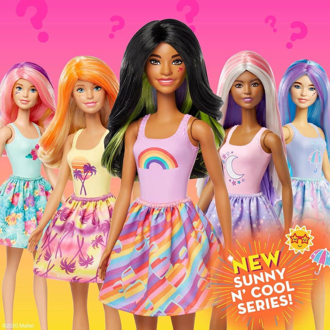 バービーさんのインスタグラム写真 - (バービーInstagram)「Get in the summer spirit with #Barbie #ColorReveal Sunny N’ Cool dolls! ☀️ Each pack comes with seven color-changing surprises, perfect for fun in the sun.」7月16日 1時02分 - barbie