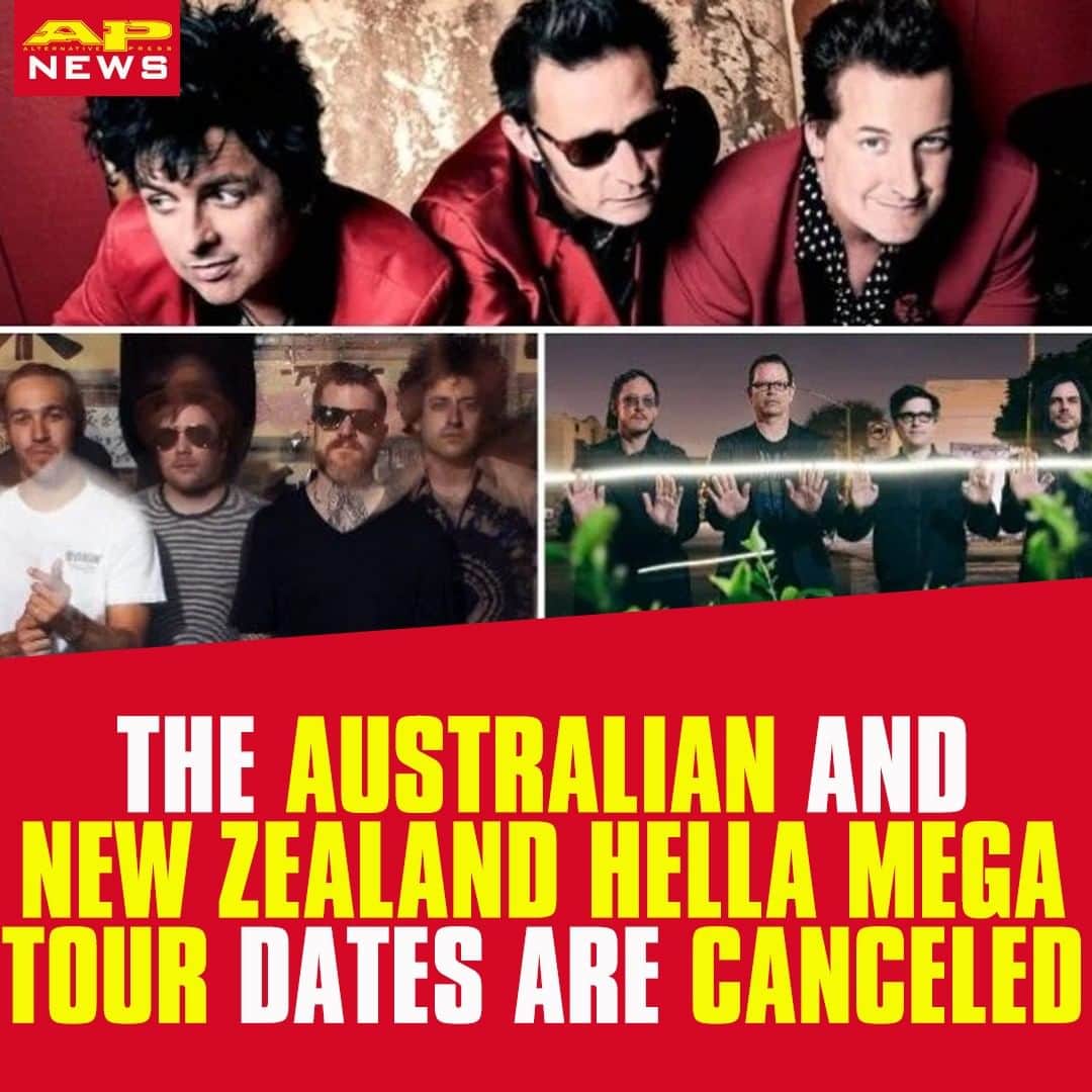 Alternative Pressさんのインスタグラム写真 - (Alternative PressInstagram)「@greenday, @falloutboy and @weezer have been forced to cancel the dates for the @hellamegatour in Australia and New Zealand ⁠ LINK IN BIO⁠ .⁠ .⁠ .⁠ #greenday #falloutboy #fob #weezer #hellamega #hellamegatour #hellamegatouraustralia #hellamegatournewzealand #alternativepress #altpress」7月16日 3時05分 - altpress