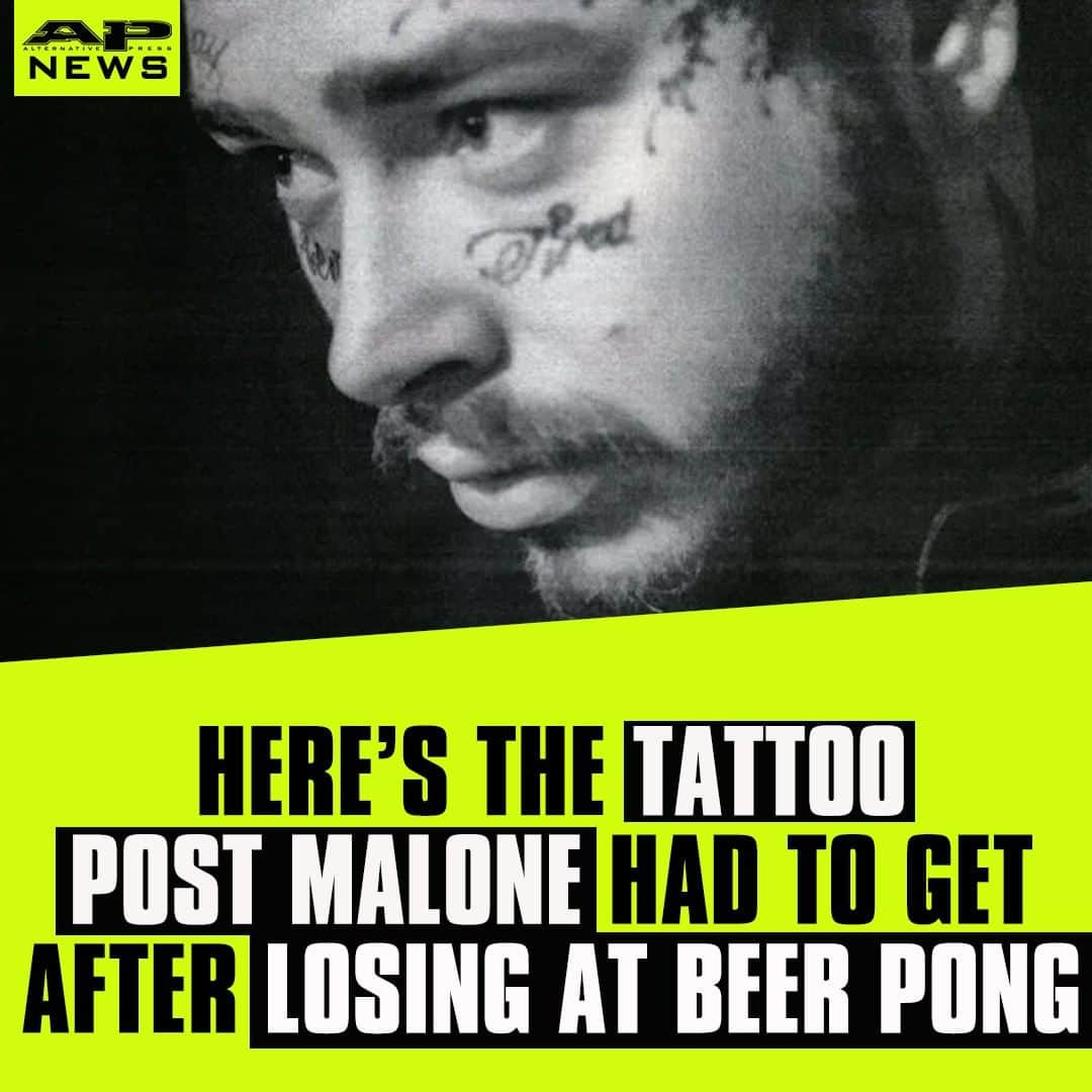 Alternative Pressさんのインスタグラム写真 - (Alternative PressInstagram)「@Postmalone added a new tattoo to his collection after losing at beer pong against Kansas City @Chiefs’ @patrickmahomes and @killatrav⁠ LINK IN BIO⁠ .⁠ .⁠ .⁠ #postmalone #posty #patrickmahomes #traviskelce #postmalonetattoos #tattoo #musiciantattoos #kansascitycheifs #chiefs #chiefsfootball #alternativepress #altpress」7月16日 4時30分 - altpress