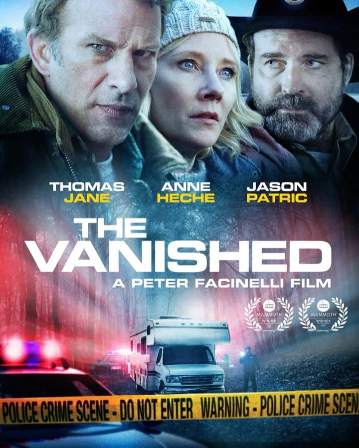 ピーター・ファシネリのインスタグラム：「Official Poster Release for #TheVanished formerly known as Hour of Lead. So excited for you all to see this. It premiers Aug 21st. Will have a trailer posted soon. For now, please pass along the poster and help spread the word. 😊🙏🏻」