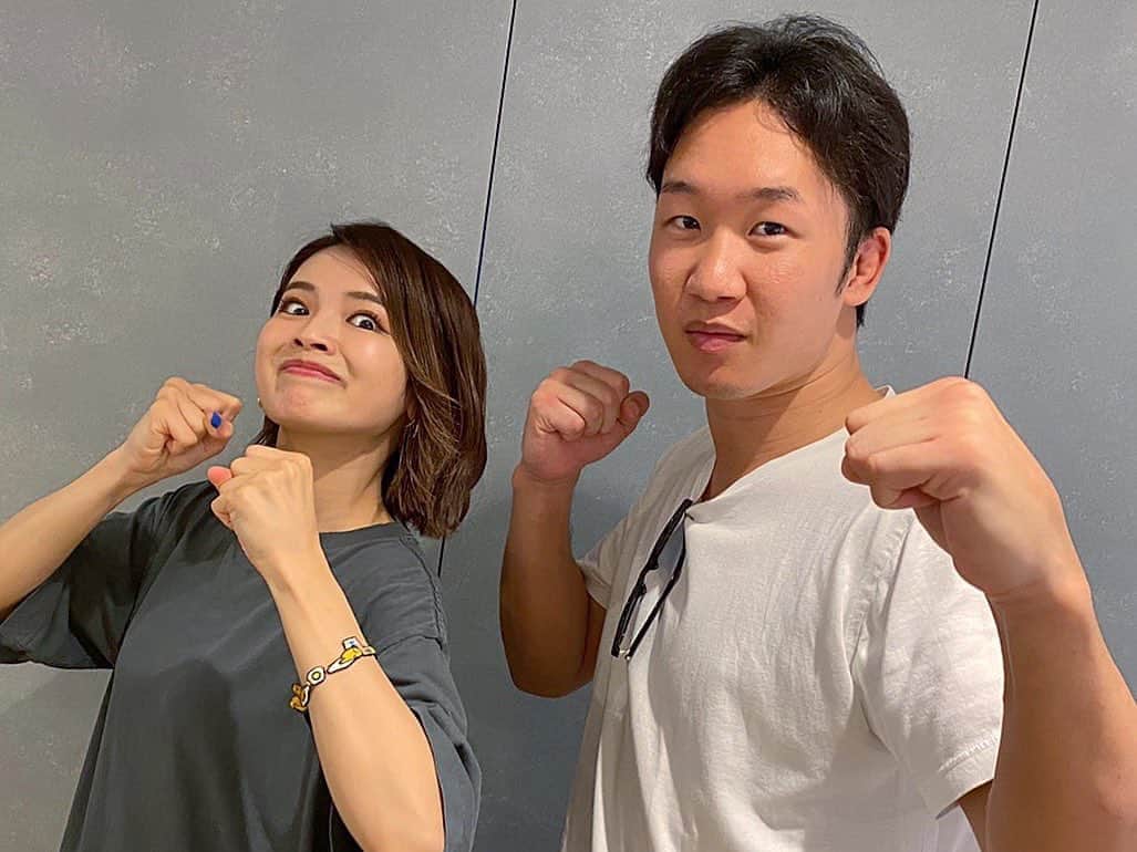 富久美玲のインスタグラム：「_ . 朝倉未来さん🥒🥊 ありがとうございました＼(^o^)／ .」