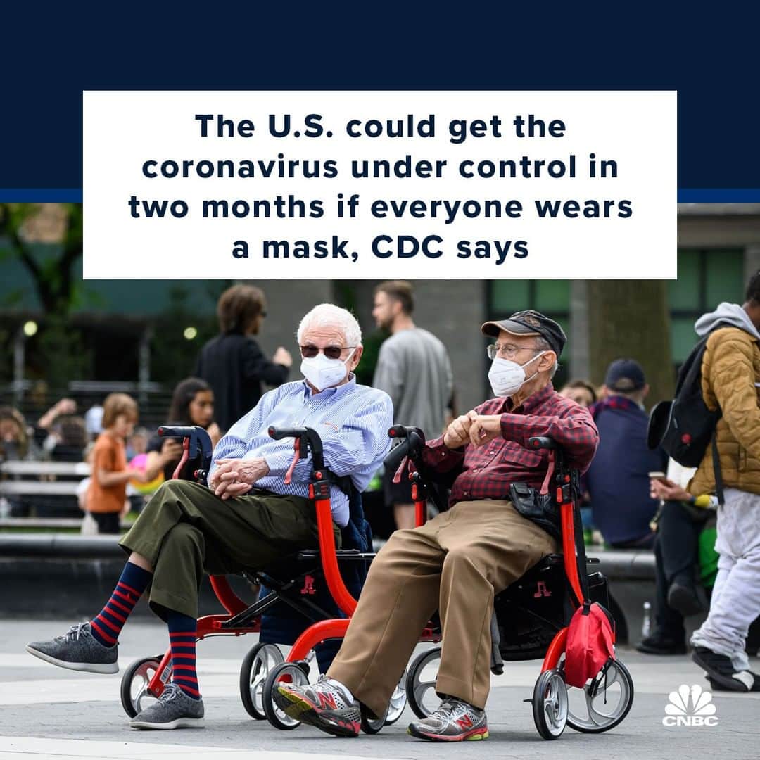 CNBCさんのインスタグラム写真 - (CNBCInstagram)「“The time is now.” ⁠ ⁠ The U.S. could get the coronavirus pandemic under control in one to two months if every American wore a mask, a top CDC official said. Both the CDC and the WHO now recommend that people wear masks as a way to slow the spread of the virus, which has infected more than 13 million people worldwide and killed hundreds of thousands. ⁠ ⁠ “I think if we could get everybody to wear a mask right now I think in four, six, eight weeks we could bring this epidemic under control,” Dr. Robert Redfield, director of the CDC, said. “I think we’re being very clear now. Now’s the time to wear a mask.” ⁠ ⁠ Full story at the link in bio.⁠」7月16日 20時01分 - cnbc