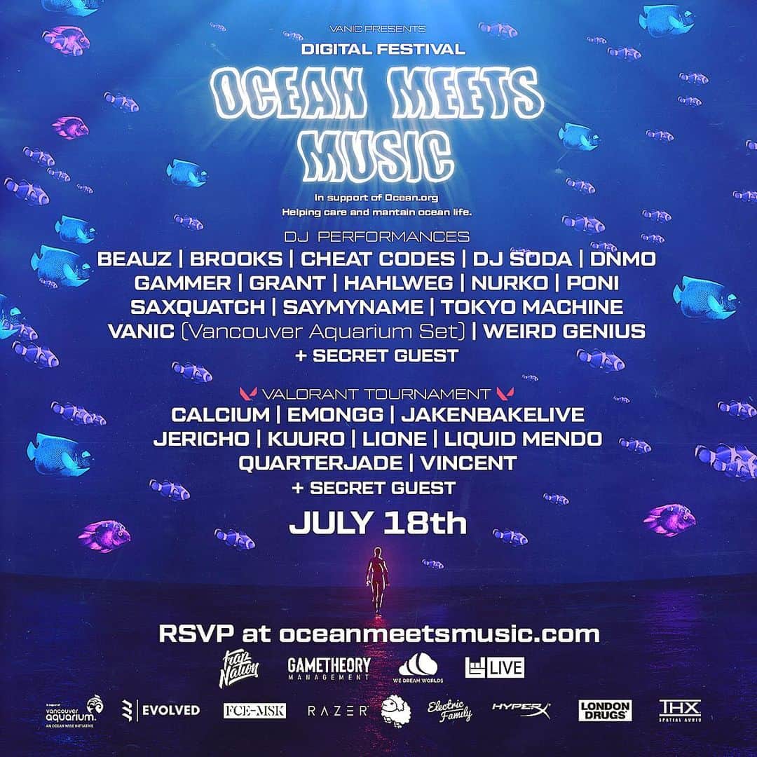 Dj Sodaさんのインスタグラム写真 - (Dj SodaInstagram)「이번 주 일요일 2시반에 제가 정말정말 좋아하는 트랩네이션 유튜브에서 라이브를 하게 되어서 기뻐요!!💖💕 오션 밋츠 뮤직 페스티벌 (Ocean Meets Music Festival)'은 코로나로 인한 밴쿠버 아쿠아리움 써포트와 관련된 특별한 기부행사이니 이번 라이브도 많이 많이 봐주세요!!🐠💦  Come see my stream on July 18, 10:35 PM PST for Ocean Meets Music Festival. All info can be found oceanmeetsmusic.com  This stream is to help save the 🐳 and 🐠 for charity, presented by @djvanic  GET READY AND STAY TUNED:  ✔July 18th (Sat) @22:35 PM - 23:15 PM (PST)  ✔July 19th (Sun) @14:35 PM - 15:15 PM (KST) ✔July 19th (Sun) @07:35 AM - 08:15 AM (CEST)  https://www.youtube.com/trapnation https://www.twitch.tv/bandsintown/」7月16日 12時34分 - deejaysoda
