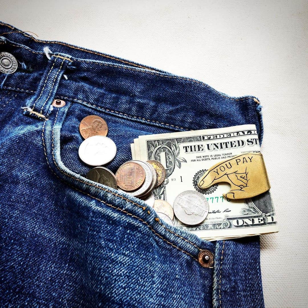のインスタグラム：「Button Works × Venice Design8 You Pay Money Clip 再入荷しました。  #standardcalifornia  #スタンダードカリフォルニア  #buttonworks  #ボタンワークス #youpay #moneyclip  #マネークリップ #ファッション #fashion」