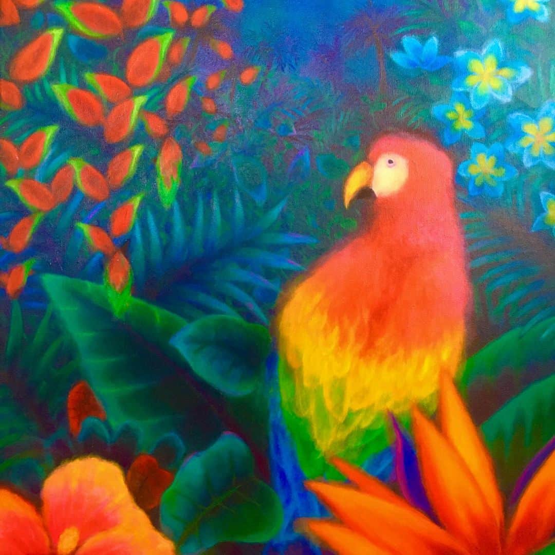 成瀬未夏さんのインスタグラム写真 - (成瀬未夏Instagram)「tropical  #tropical #art #アクリル画 #アート #Acrylic paint」7月16日 16時56分 - narusemika