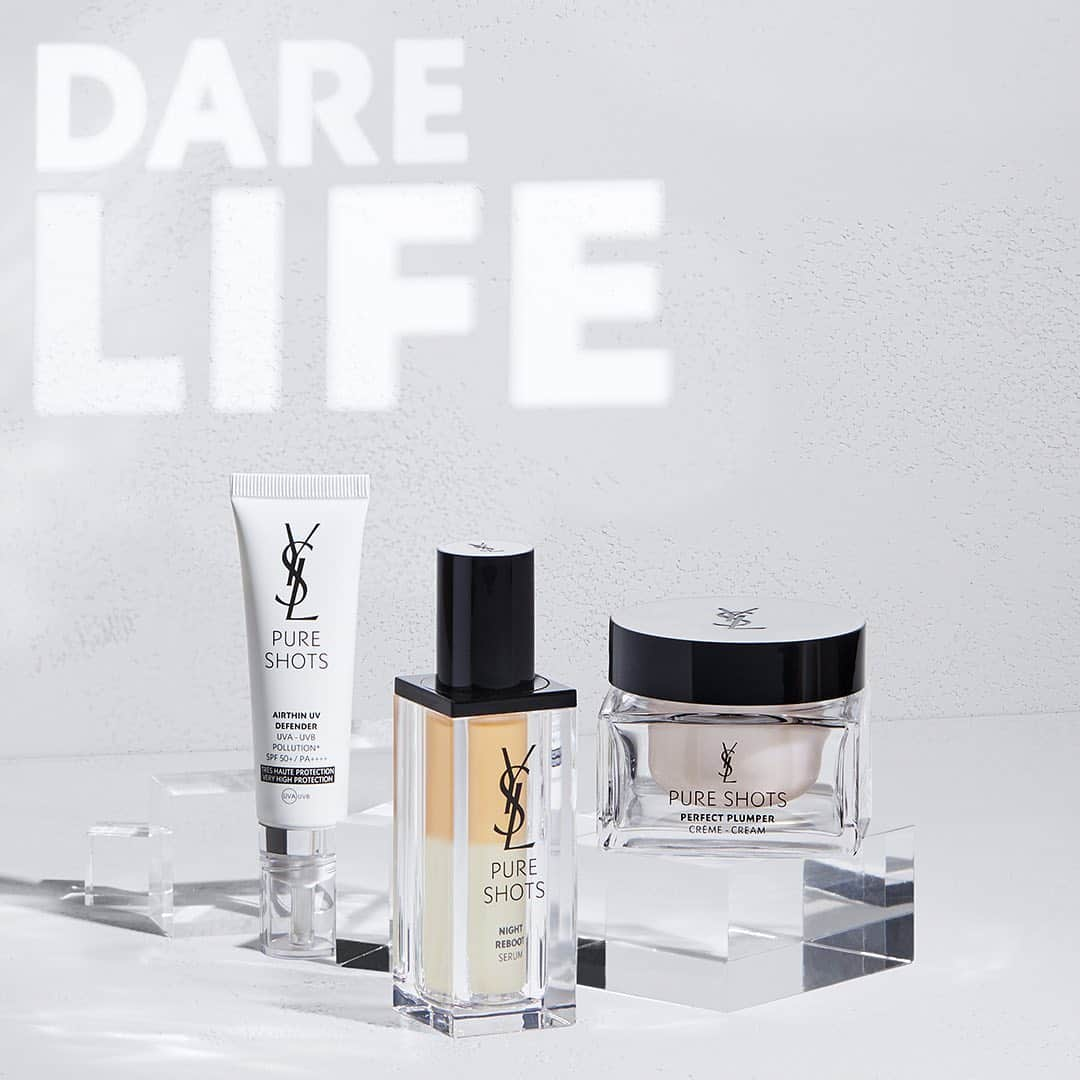 Yves Saint Laurent Beautyさんのインスタグラム写真 - (Yves Saint Laurent BeautyInstagram)「Push the limits of your life and make sure to take your skincare with you.  PURE SHOTS UV AIRTHIN DEFENDER PURE SHOTS NIGHT REBOOT SERUM PURE SHOTS PERFECT PLUMPER FACE CREAM  #yslbeauty #pureshots #livefaststayyoung」7月16日 17時00分 - yslbeauty