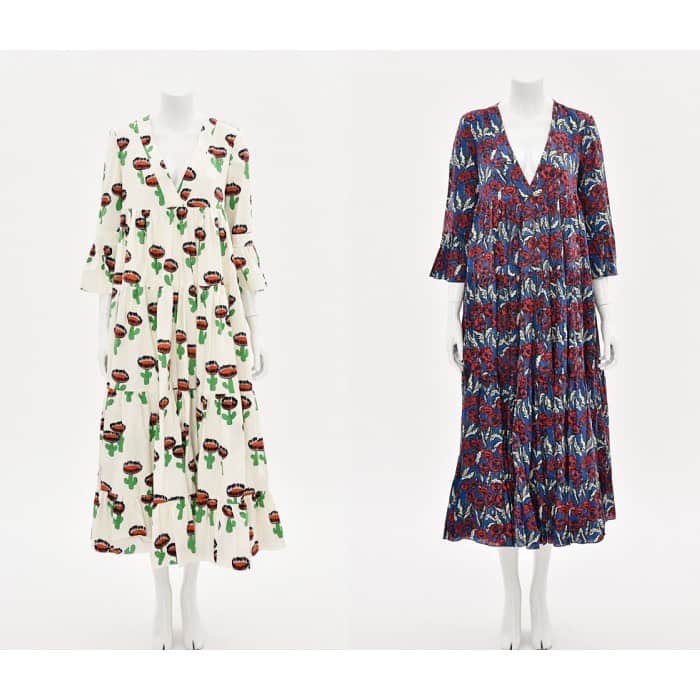 のインスタグラム：「『D.EDIT』LA DOUBLE J RECOMMENDED ITEM PICK UP At HANKYU E-STORES HANKYU FASHION #Hankyu #HANKYUMODE #umedahankyu #阪急うめだ本店 #うめだ阪急 #阪急百貨店 #osaka #umeda #mode #ladoublej #ラダブルジェイ #ドレス #スカート #パンツ #ボタニカル柄 #ボタニカルプリント #幾何学柄 #オリジナルテキスタイル」