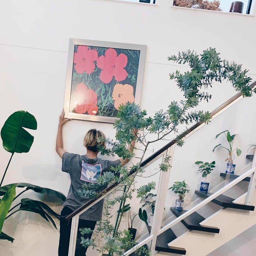 Hikaru Nakamuraのインスタグラム：「アンディウォーホルの大きい絵を買って、置き場を決めたくて  ママに写真をお願いしたんだけど 親が撮る写真はどうして、こう曲がってしまうんだろう🙃笑  イメージしづらい😇  #インテリア#アンディウォーホル#絵」