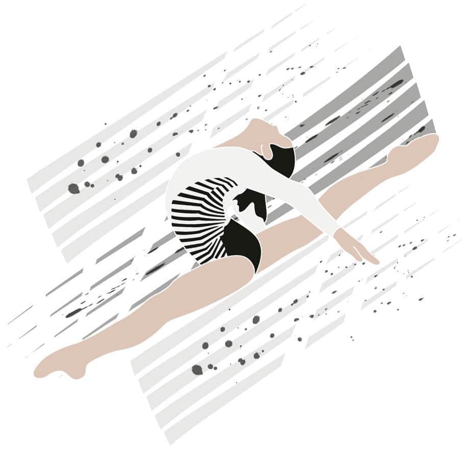 エミリー・チャンさんのインスタグラム写真 - (エミリー・チャンInstagram)「Yang Bo 🇨🇳😍 #gymnastics #yangbo #illustration」7月16日 19時29分 - flipflytumble